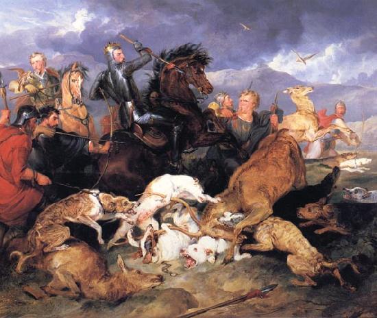 Sir Edwin Landseer The Hunting of Chevy Chase oil painting picture